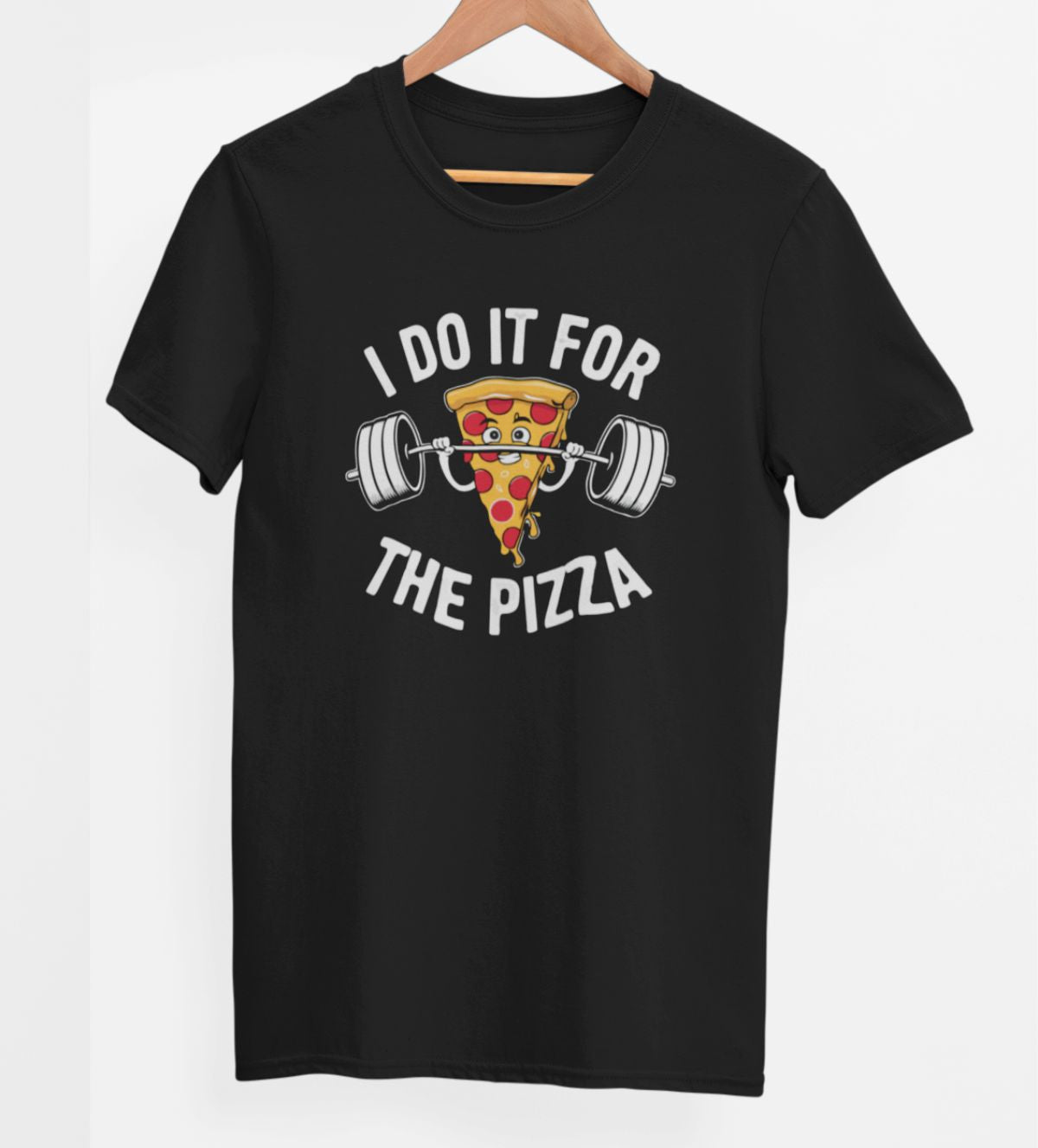 Čierne UNISEX tričko „Urob to pre pizzu“