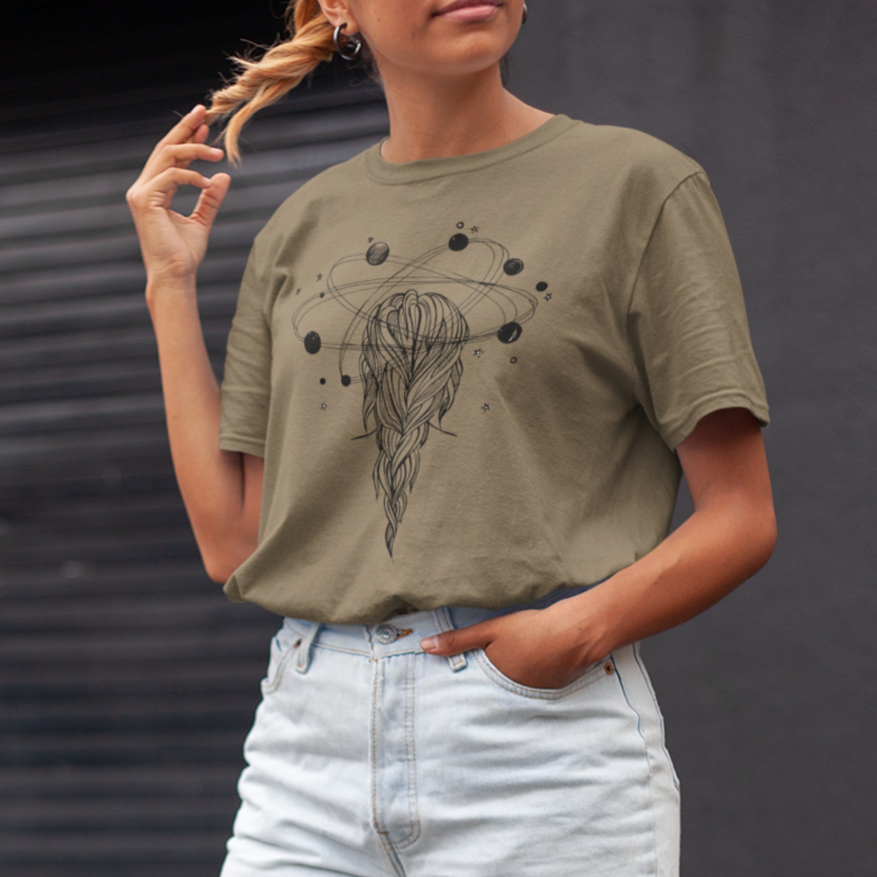 Khaki UNISEX tričko „Denný sen“