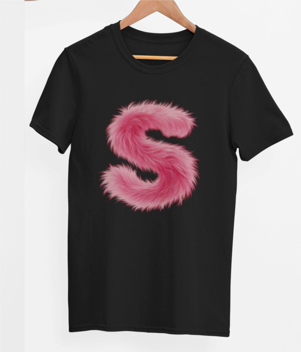 Čierne UNISEX tričko „Písmeno S“