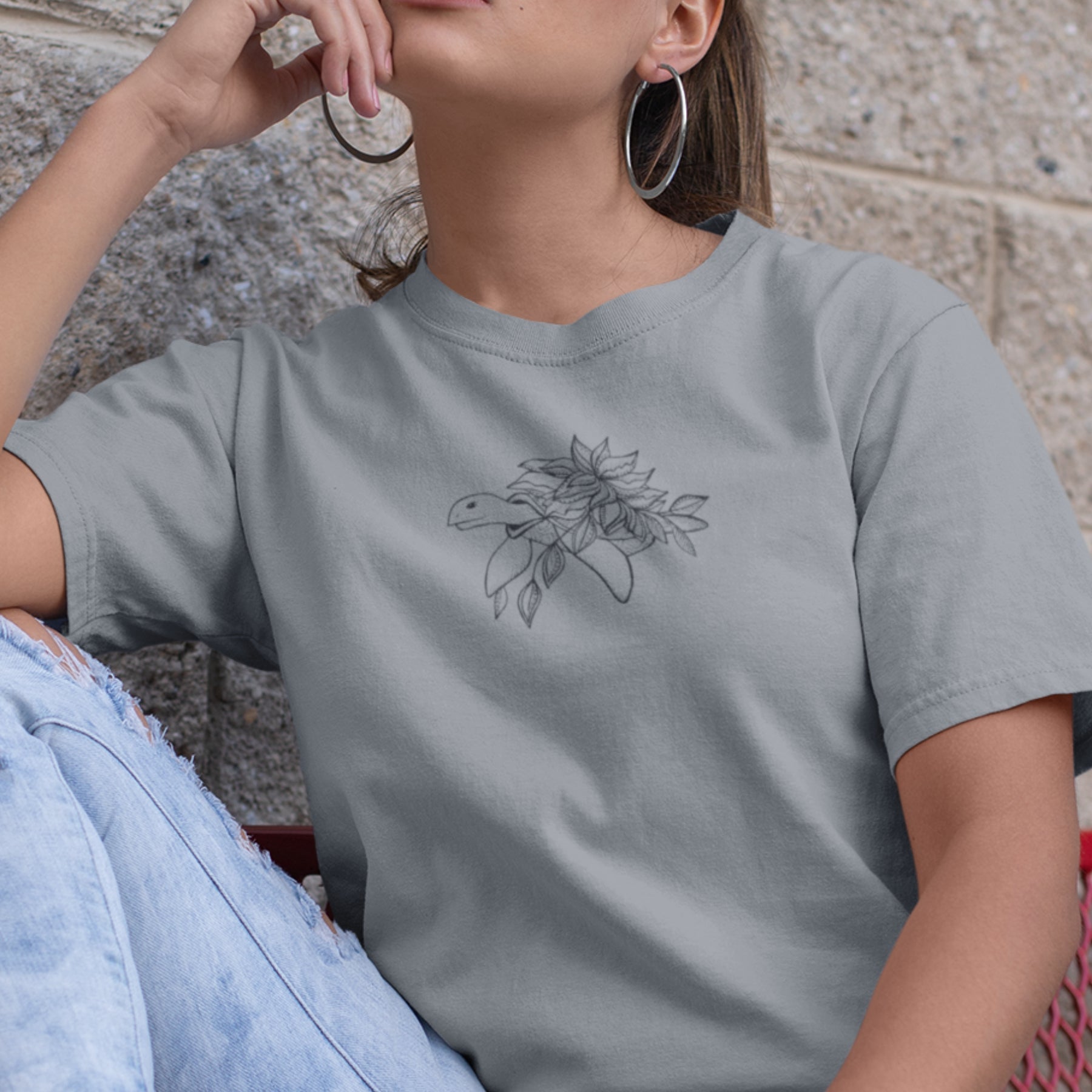Sivomelírované UNISEX tričko „Korytnačka“