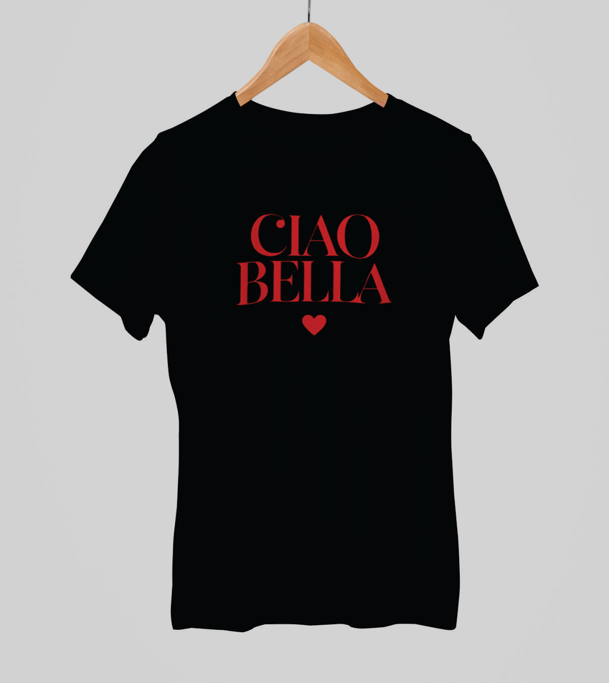 Čierne UNISEX tričko „CIAO BELLA“