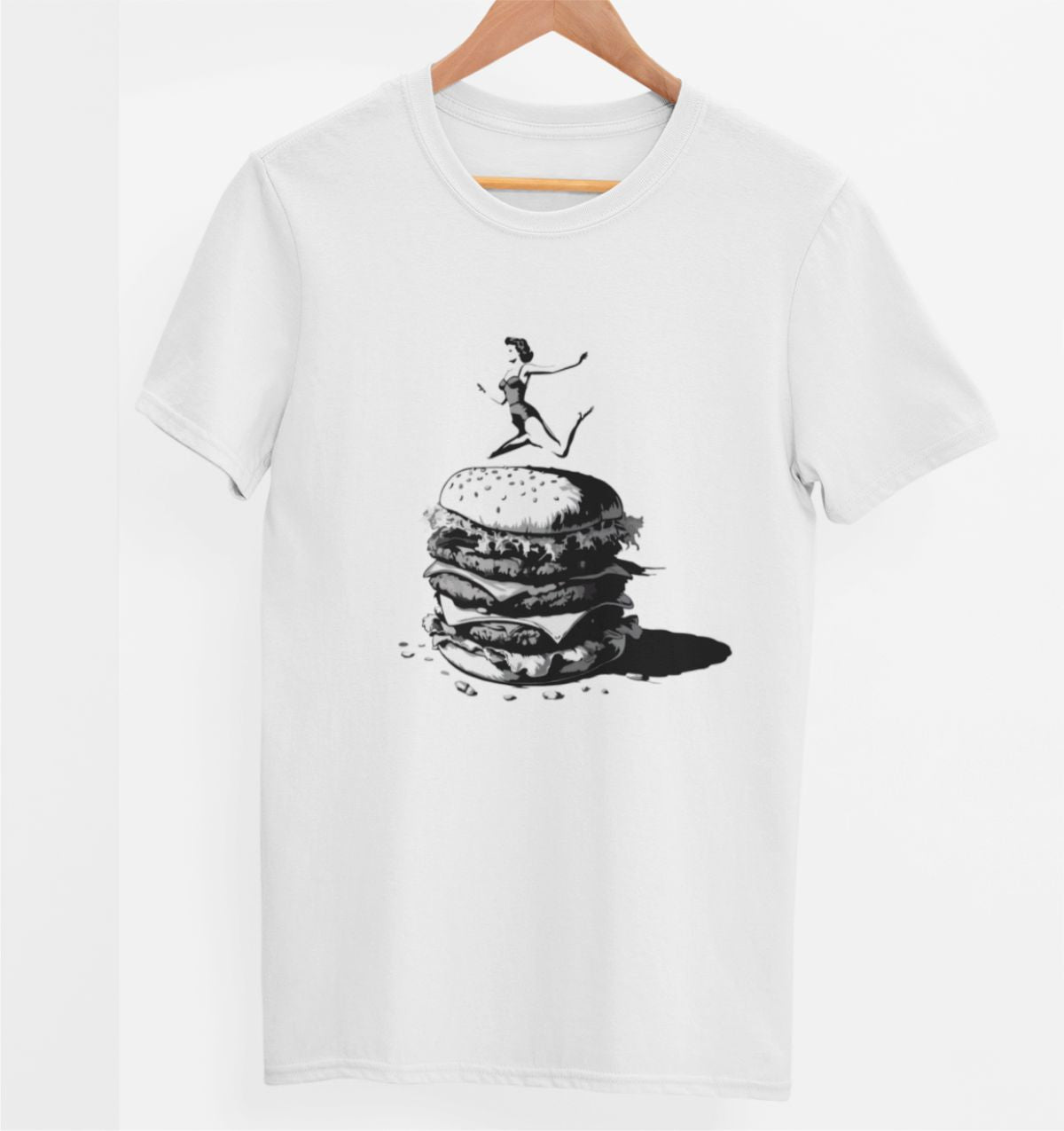 Biele UNISEX tričko „Skok“