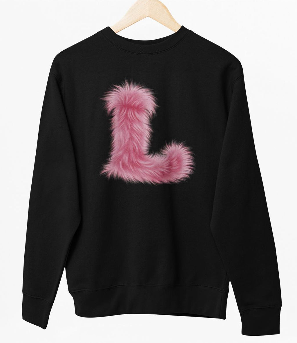 Čierny UNISEX pulóver „Písmeno L“