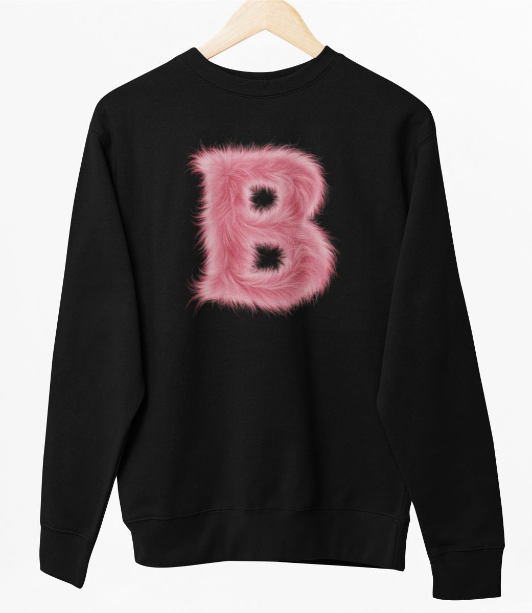 Čierny UNISEX pulóver „Písmeno B“