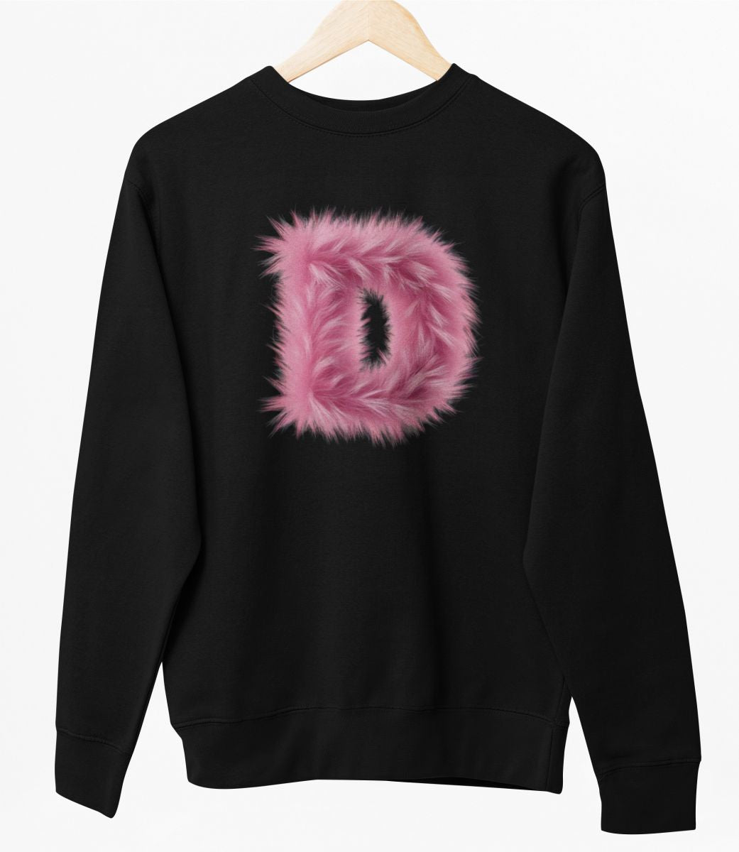 Čierny UNISEX pulóver „Písmeno D“