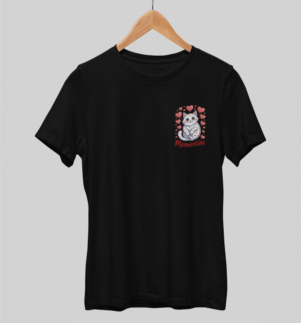 Čierne UNISEX tričko „Meowentine“