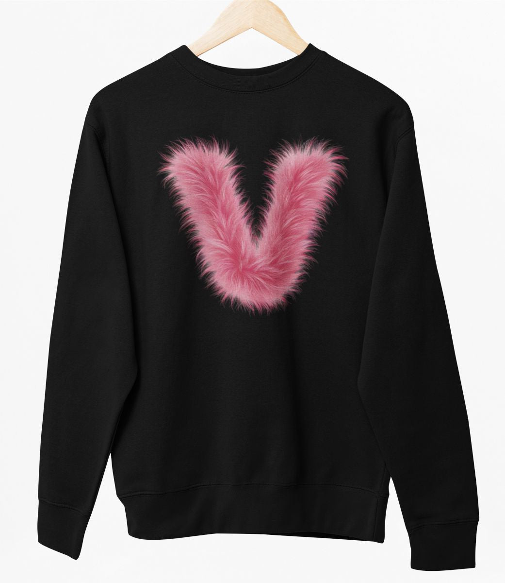 Čierny UNISEX pulóver „Písmeno V“