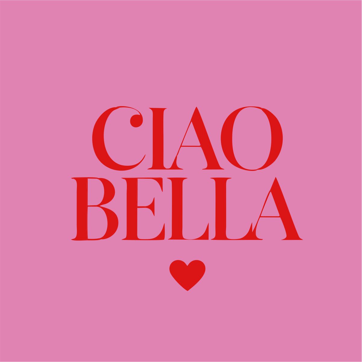 Ružové UNISEX tričká „Ciao, bella“