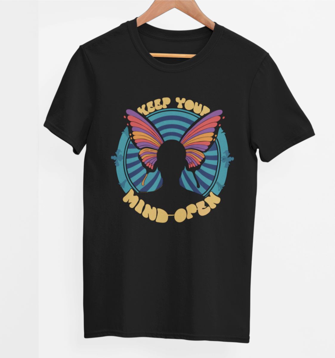 Čierne UNISEX tričko „Keep your mind open“