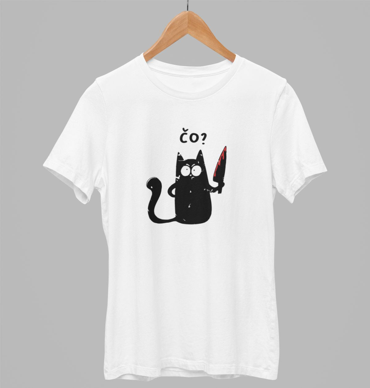 Biele UNISEX tričko „Čo“