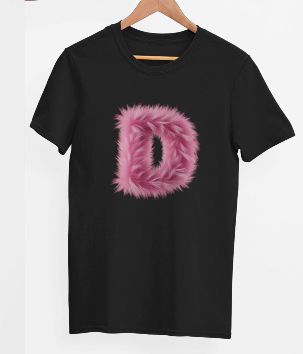 Čierne UNISEX tričko „Písmeno D“