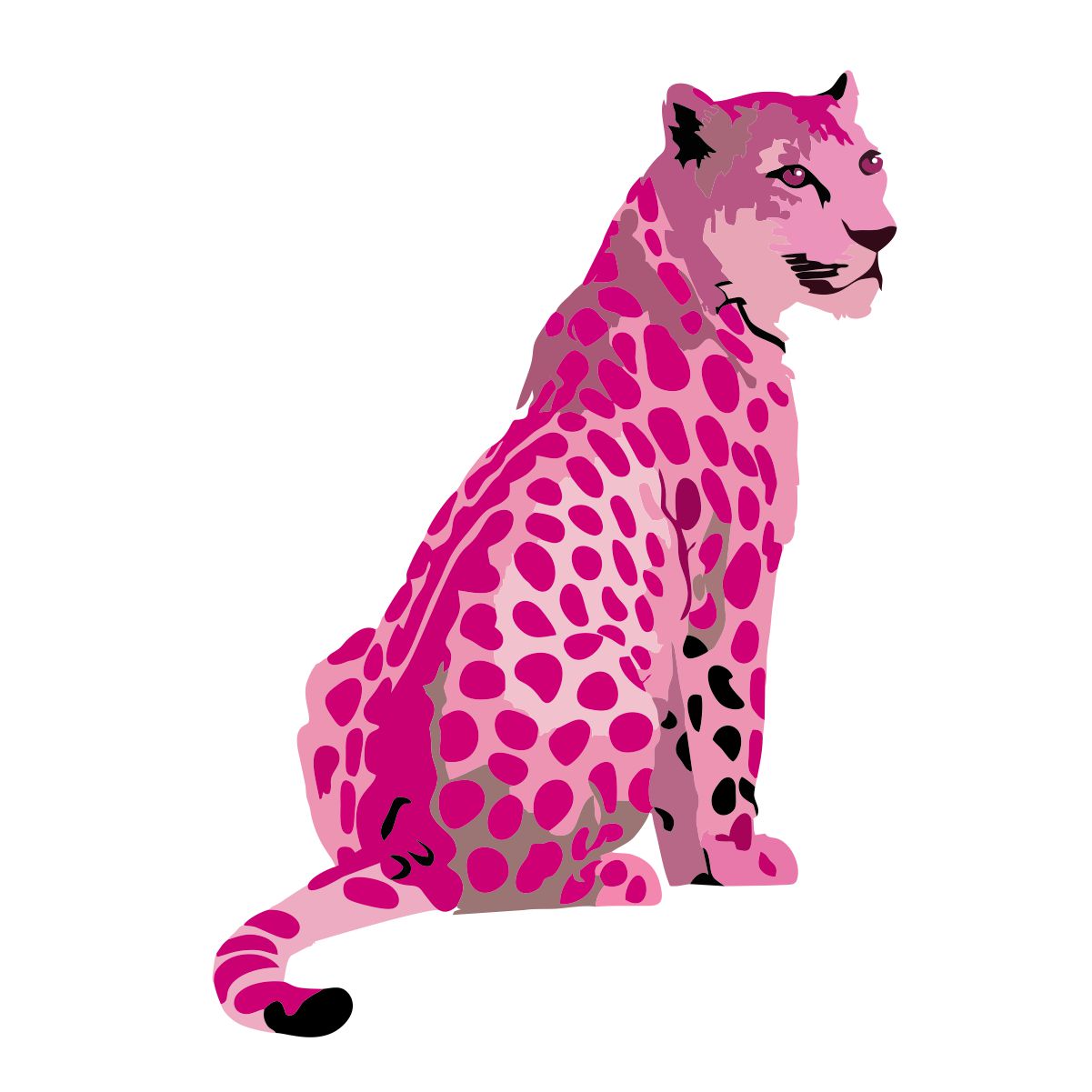 Biele UNISEX tričko „Ružový leopard“
