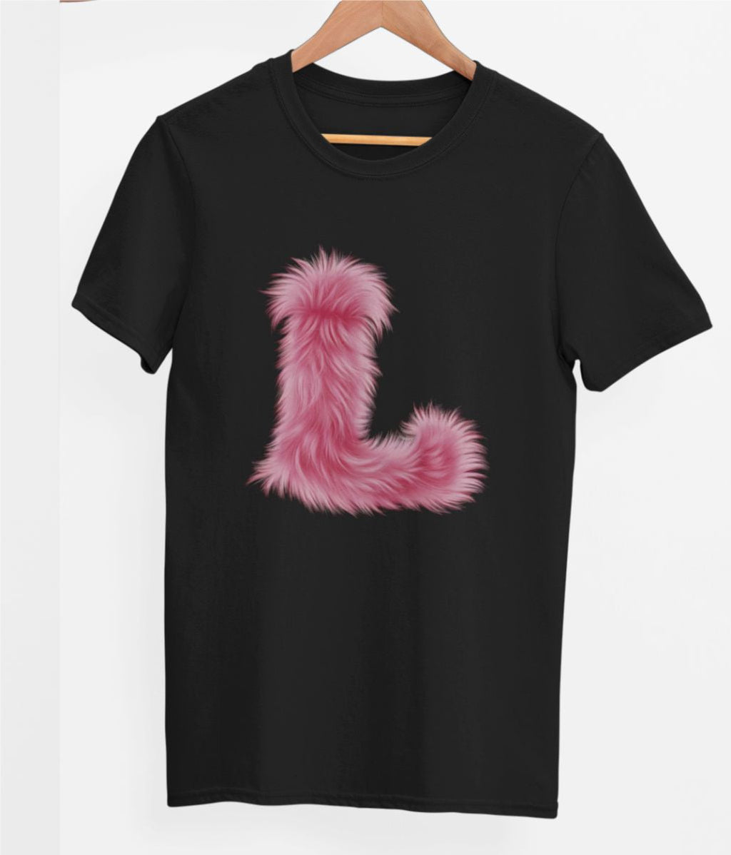 Čierne UNISEX tričko „Písmeno L“