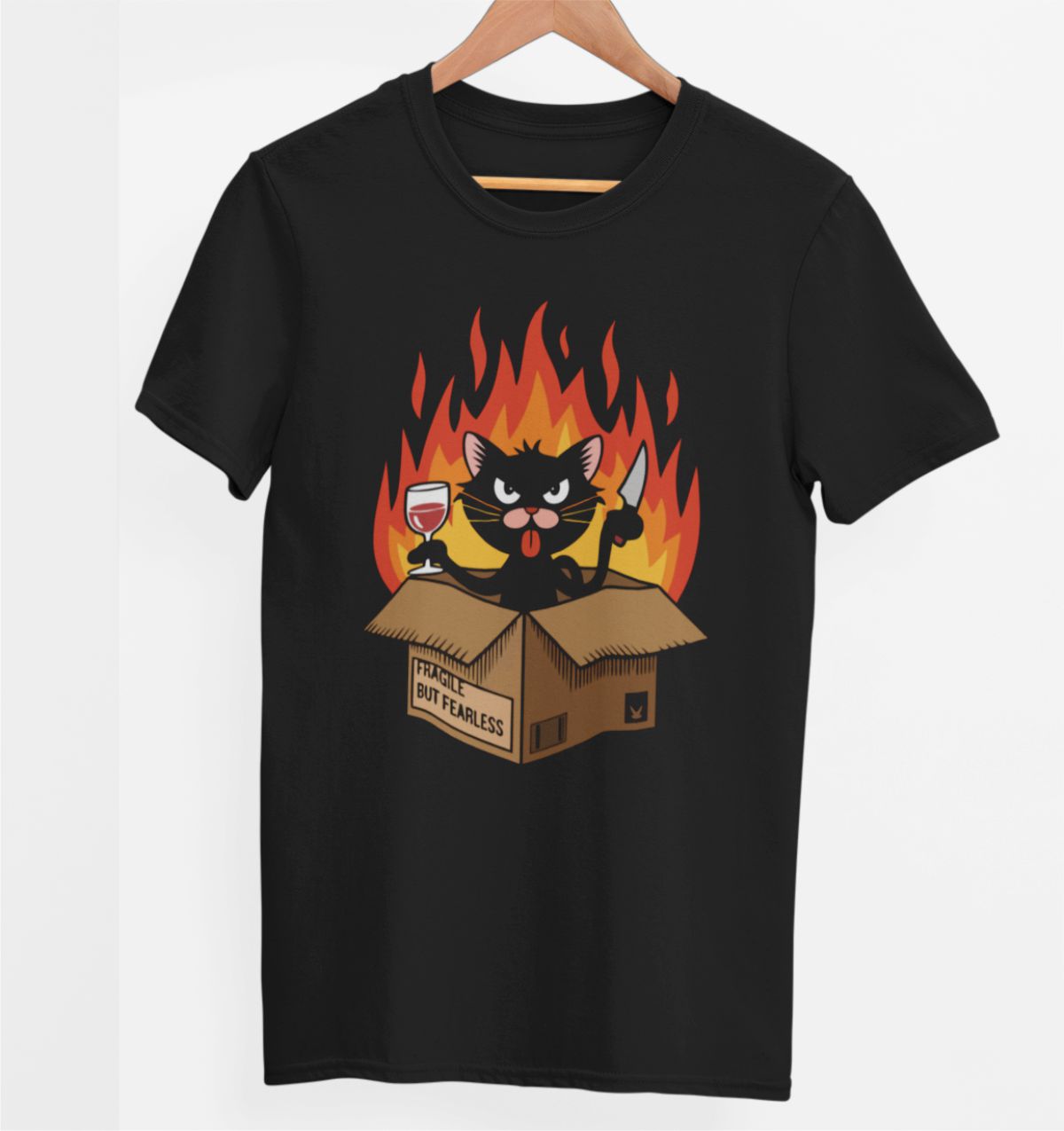 Čierne UNISEX tričko „Krehké“