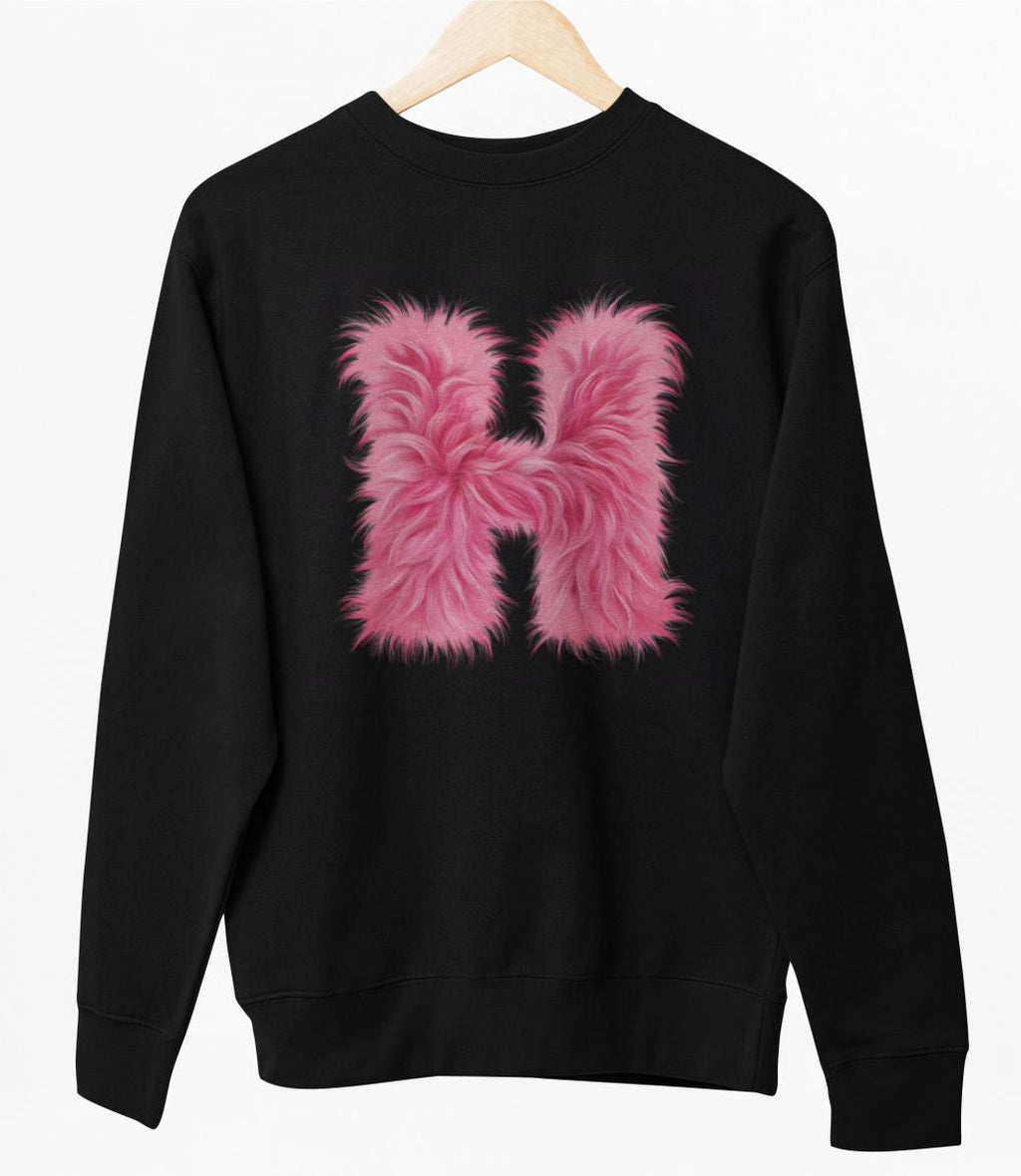 Čierny UNISEX pulóver „Písmeno H“