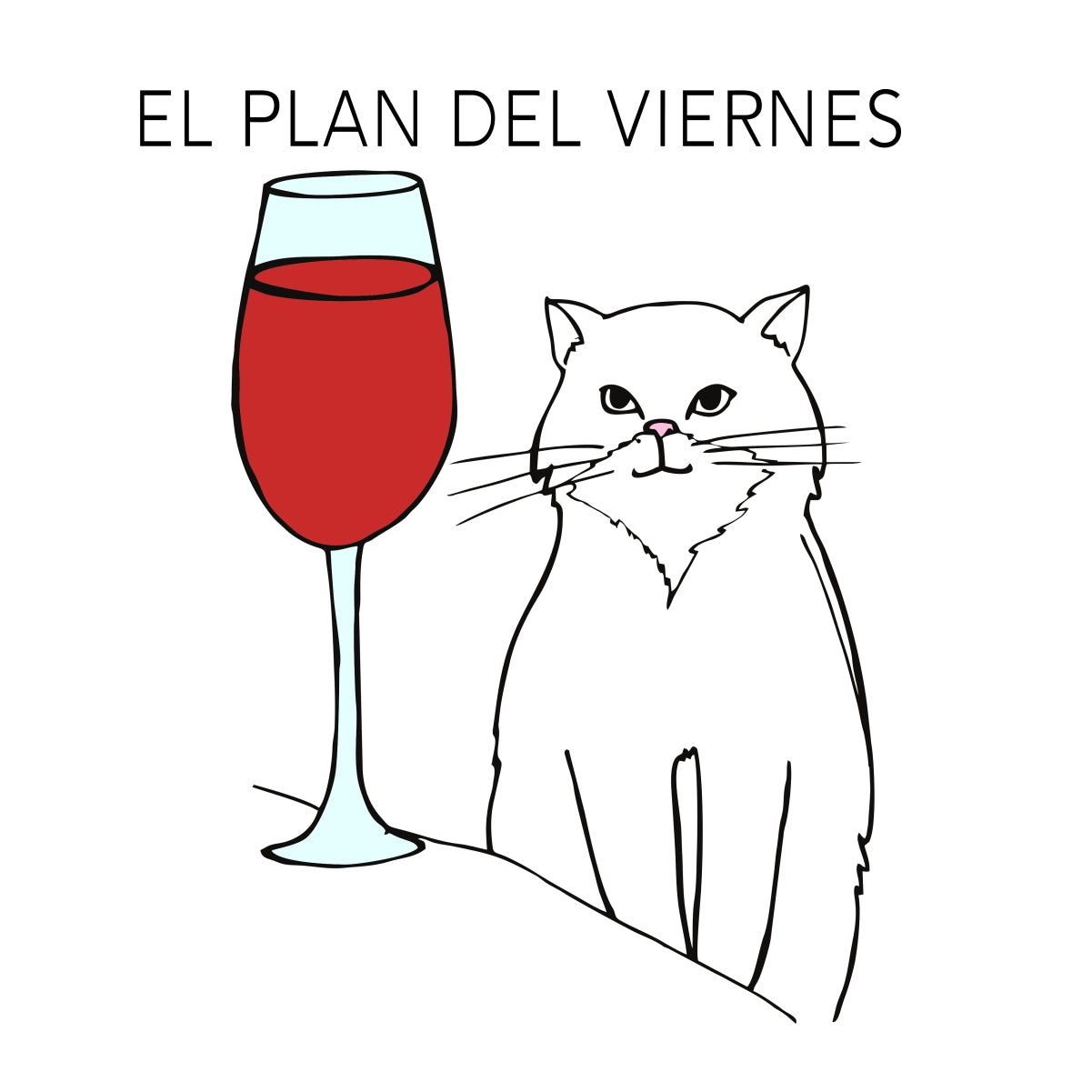 Biele UNISEX tričko „El plan del viernes“