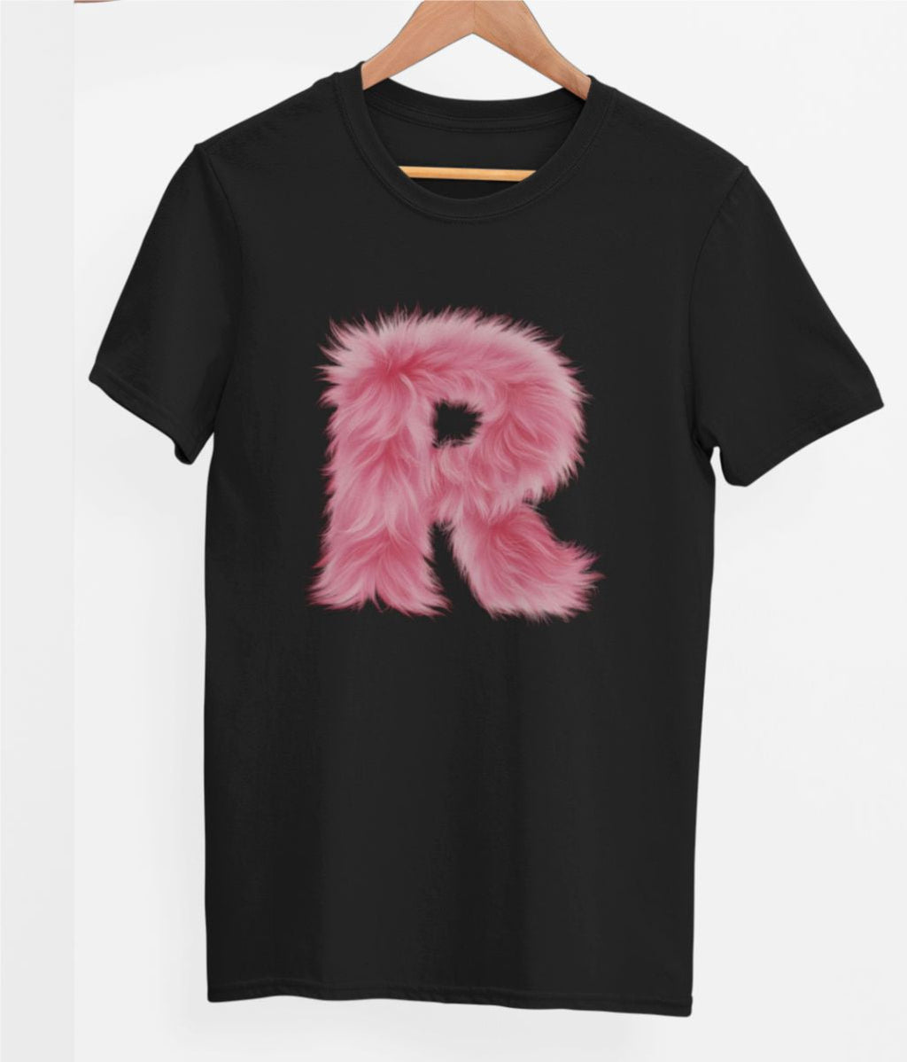 Čierne UNISEX tričko „Písmeno R“