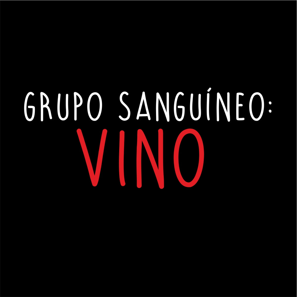 Čierne UNISEX tričko „Grupo sanguíneo“
