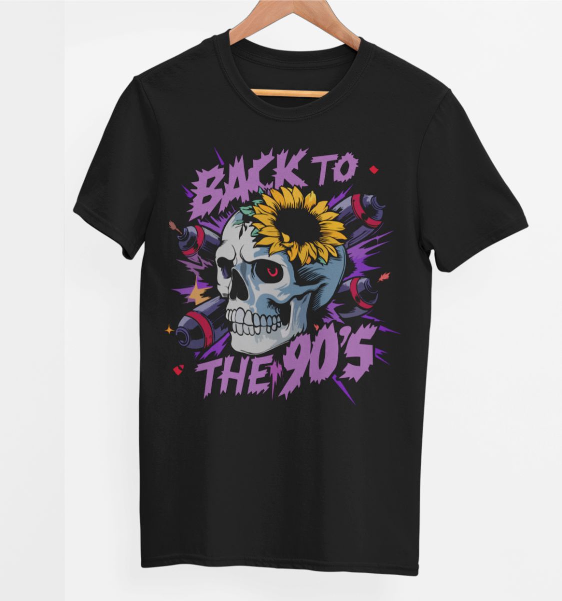 Čierne UNISEX tričko „Back to the 90’s“