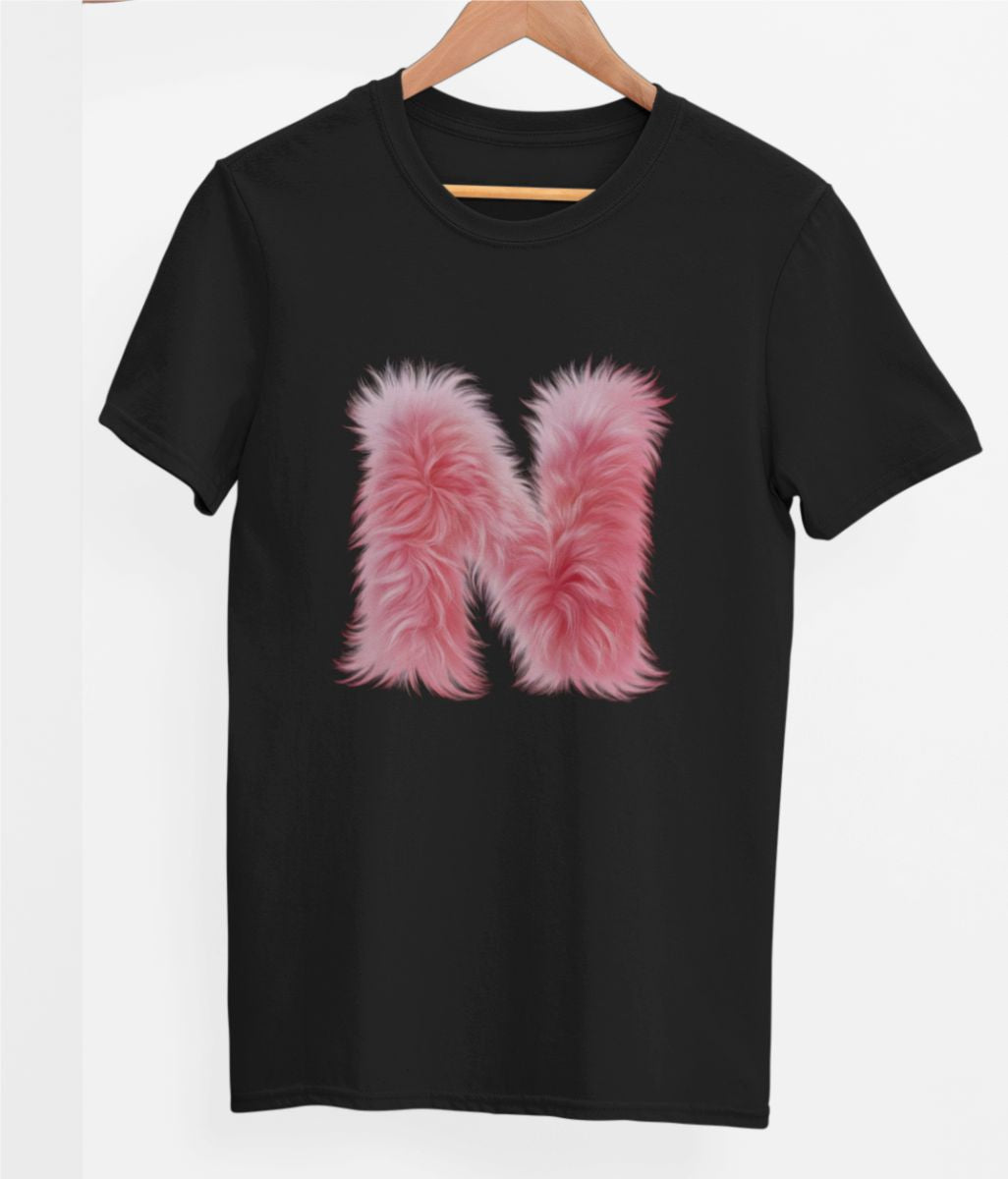 Čierne UNISEX tričko „Písmeno N“