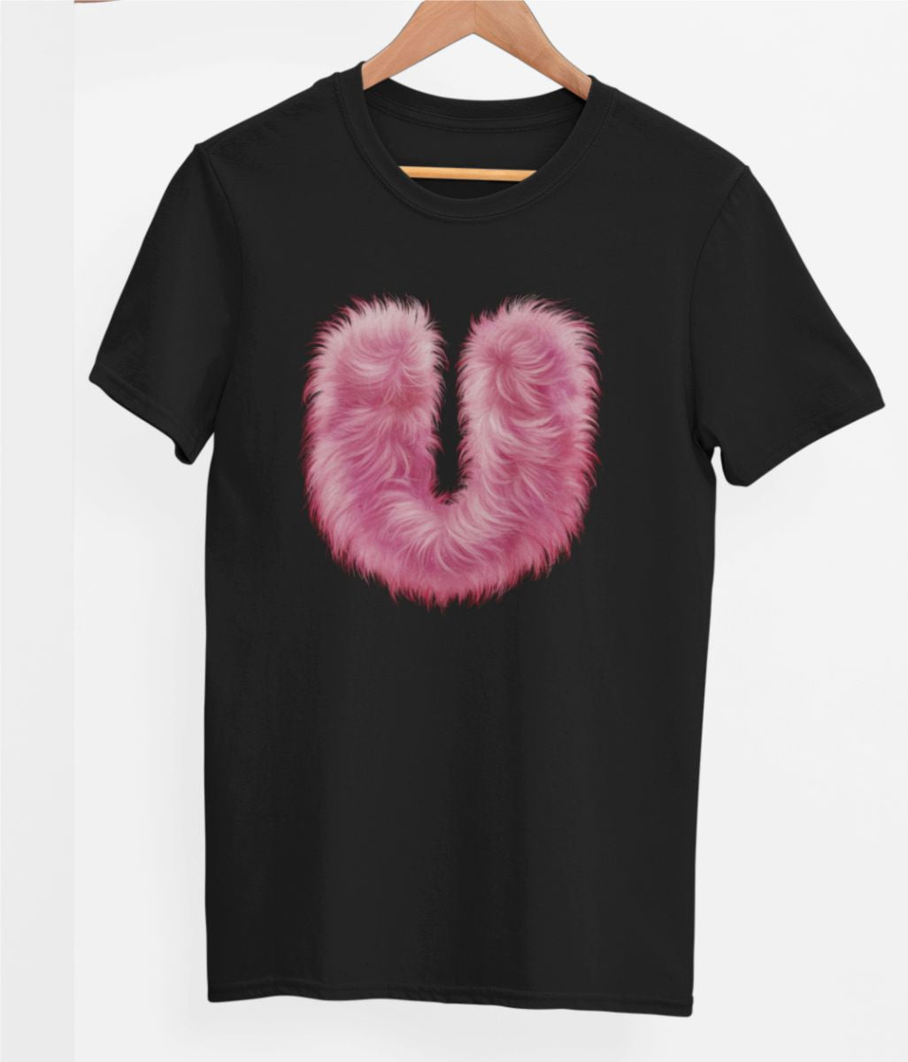 Čierne UNISEX tričko „Písmeno U“