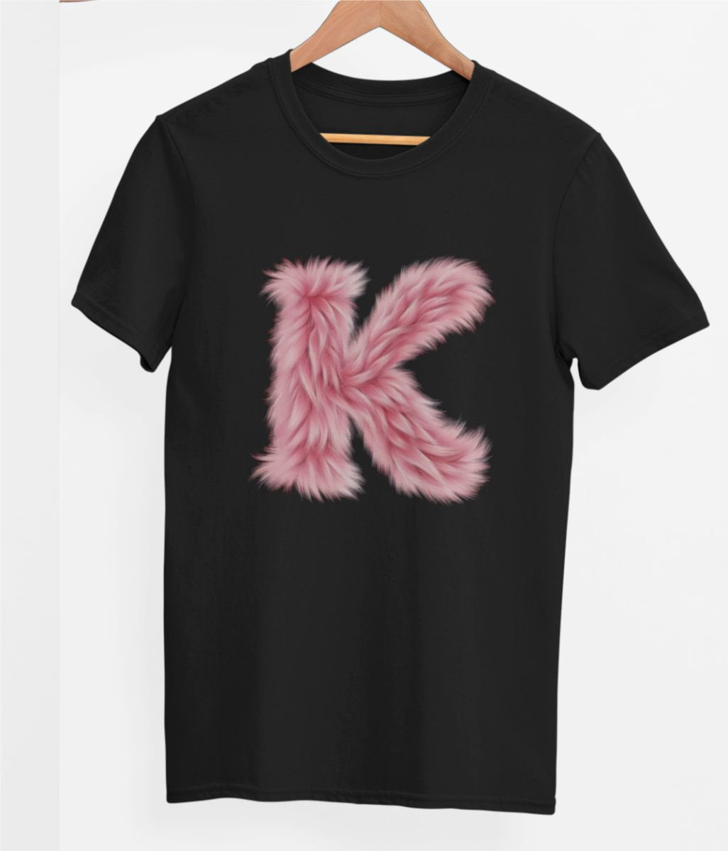 Čierne UNISEX tričko „Písmeno K“