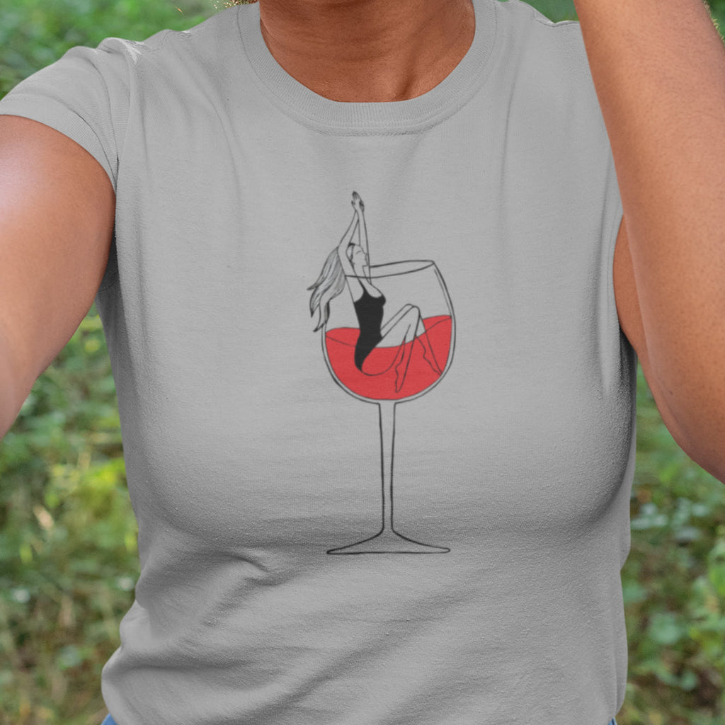 Women's Grey Melange T-shirt Splash