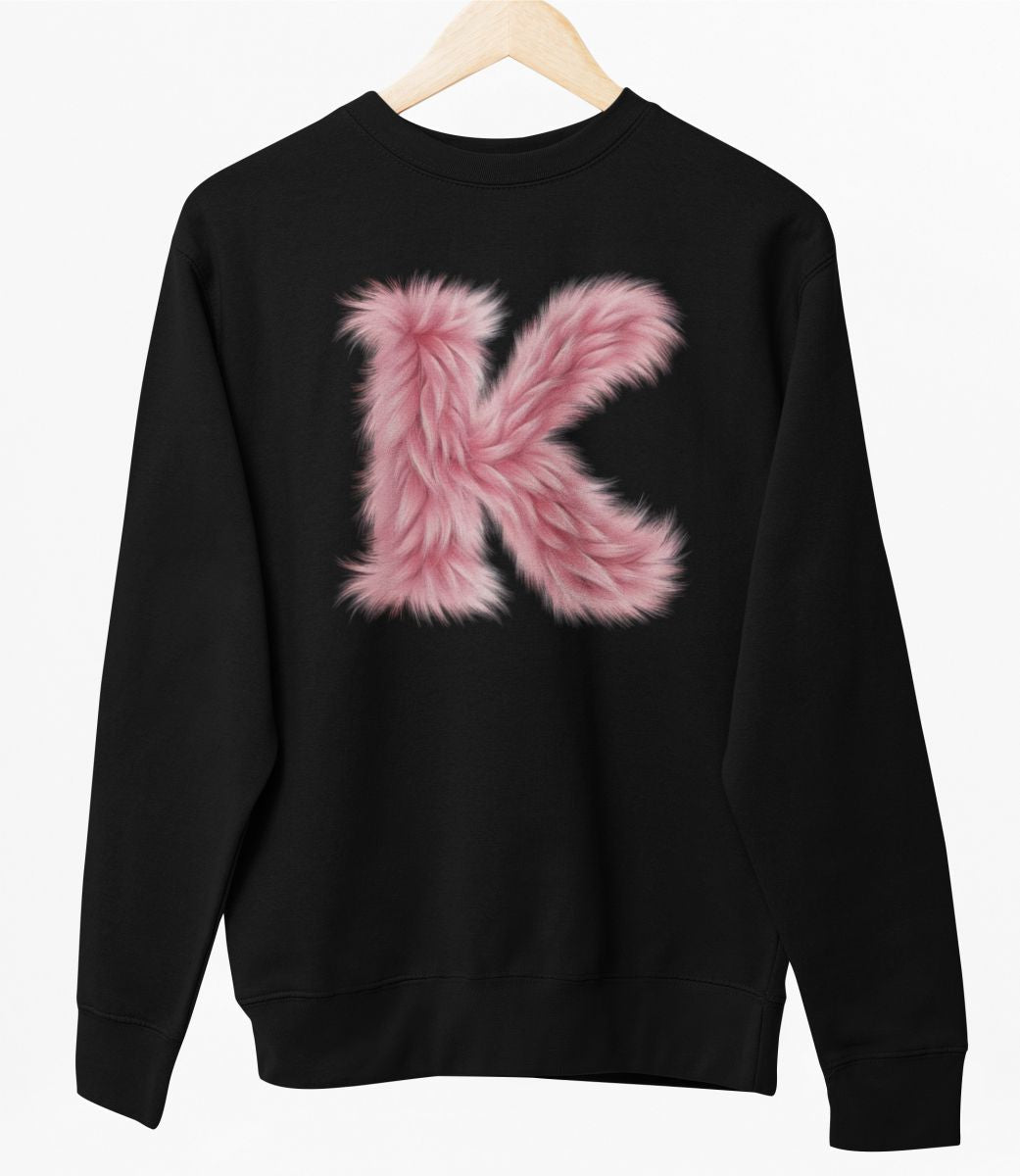Čierny UNISEX pulóver „Písmeno K“