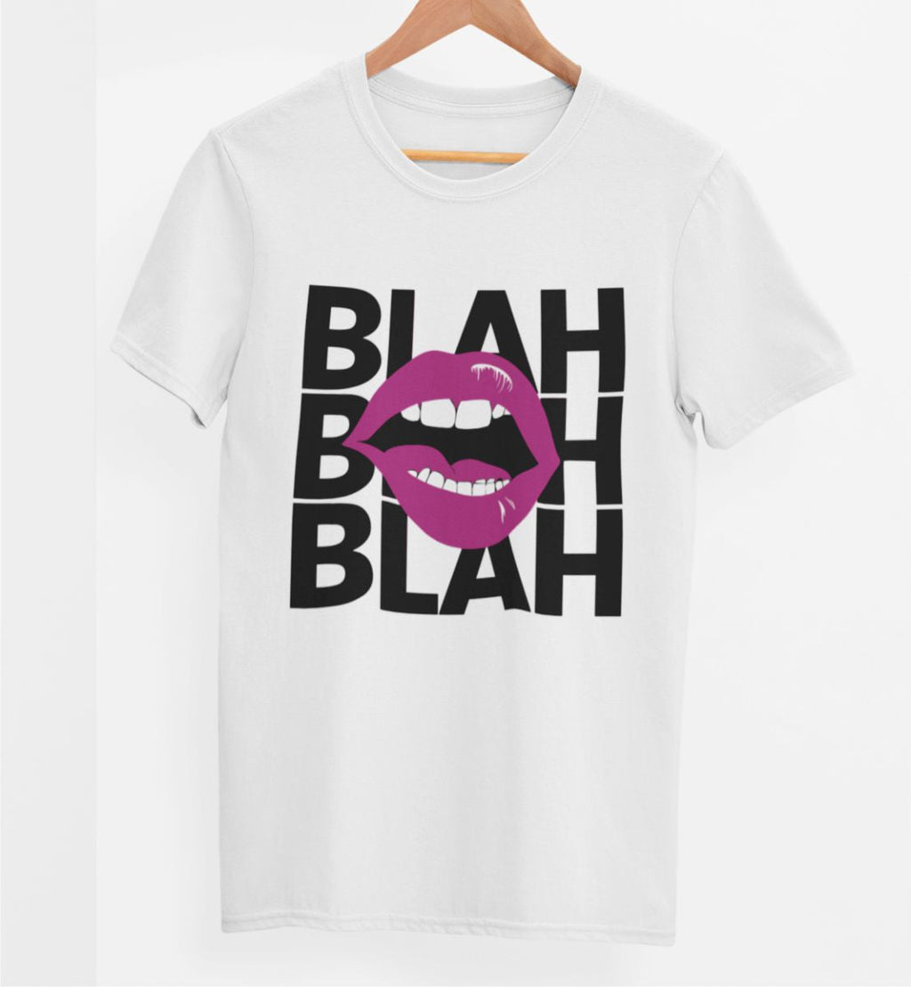 Biele UNISEX tričko „Blah“