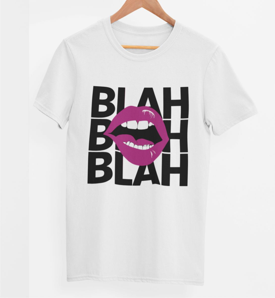 Biele UNISEX tričko „Blah“