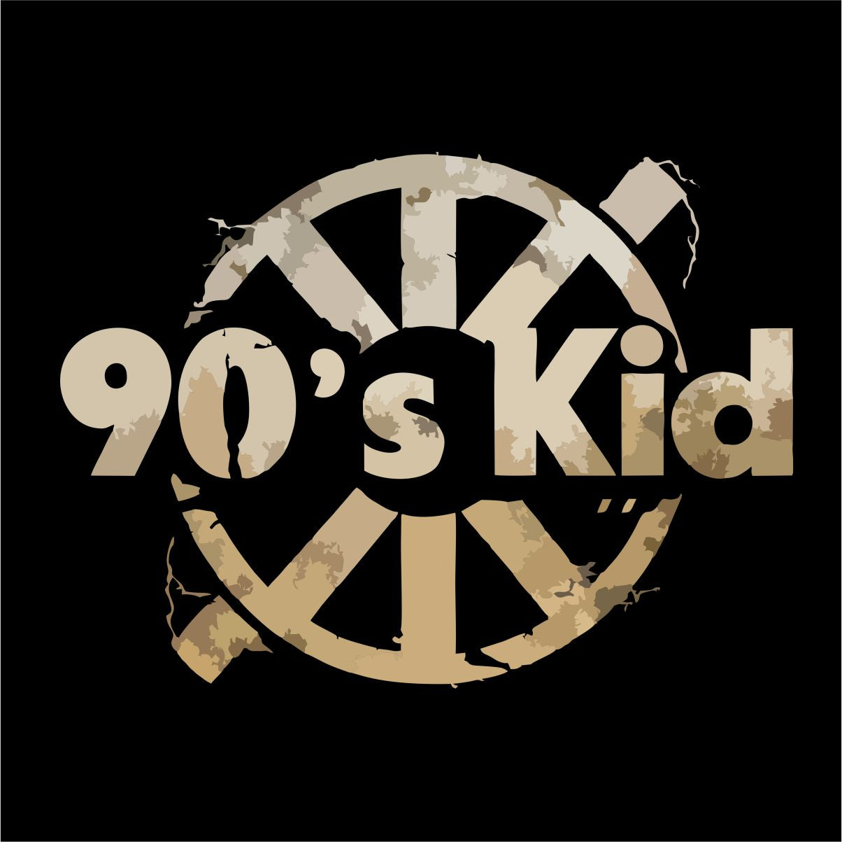 Čierny UNISEX pulóver „90’s kid“
