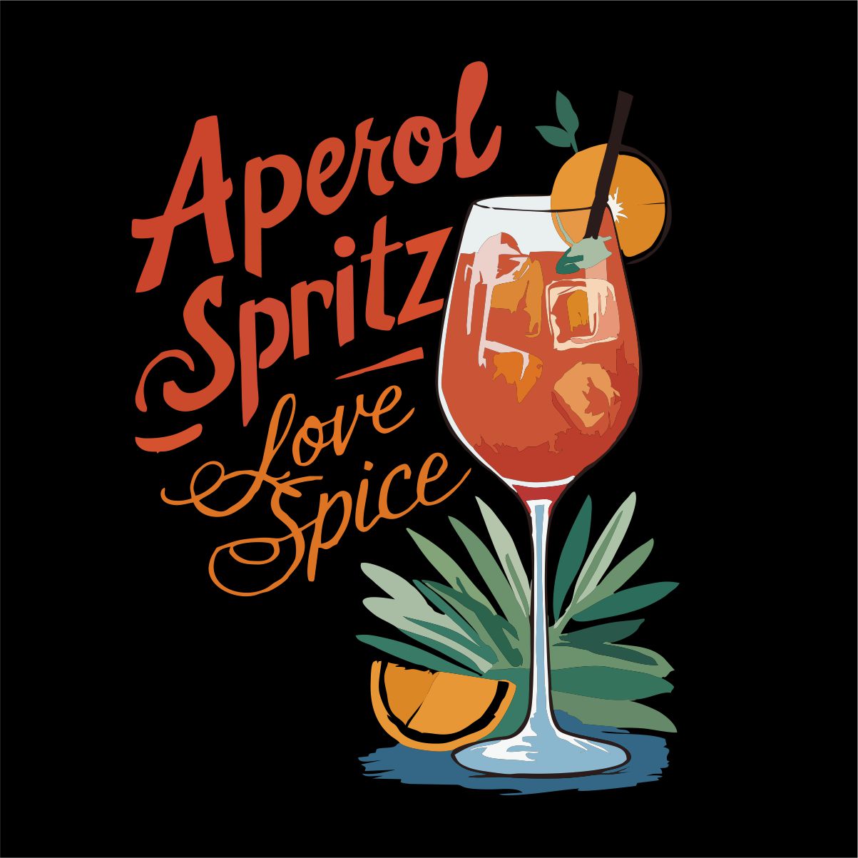 Čierny UNISEX pulóver „Aperol“