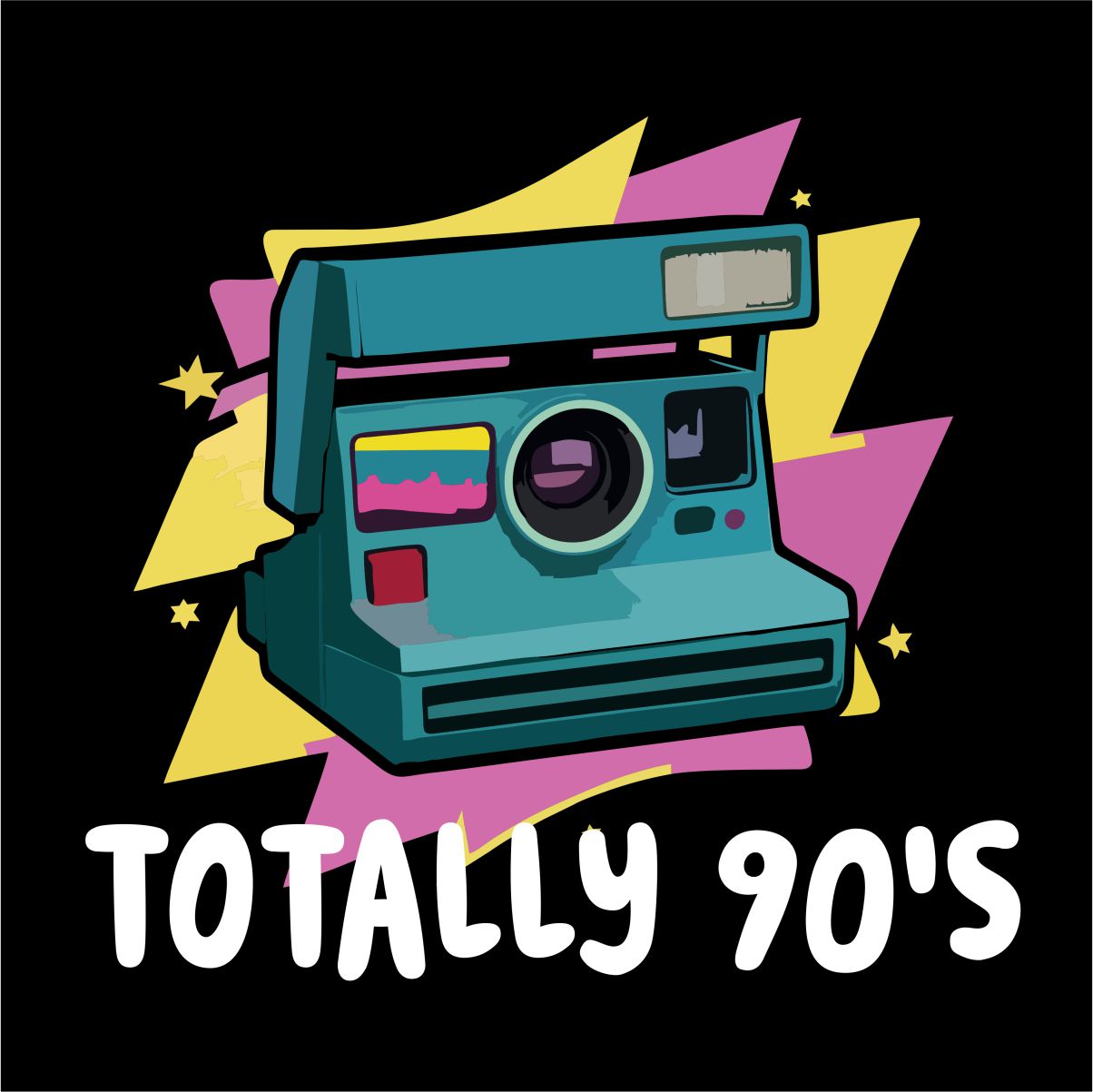 Čierne UNISEX tričko „Totally 90’s“