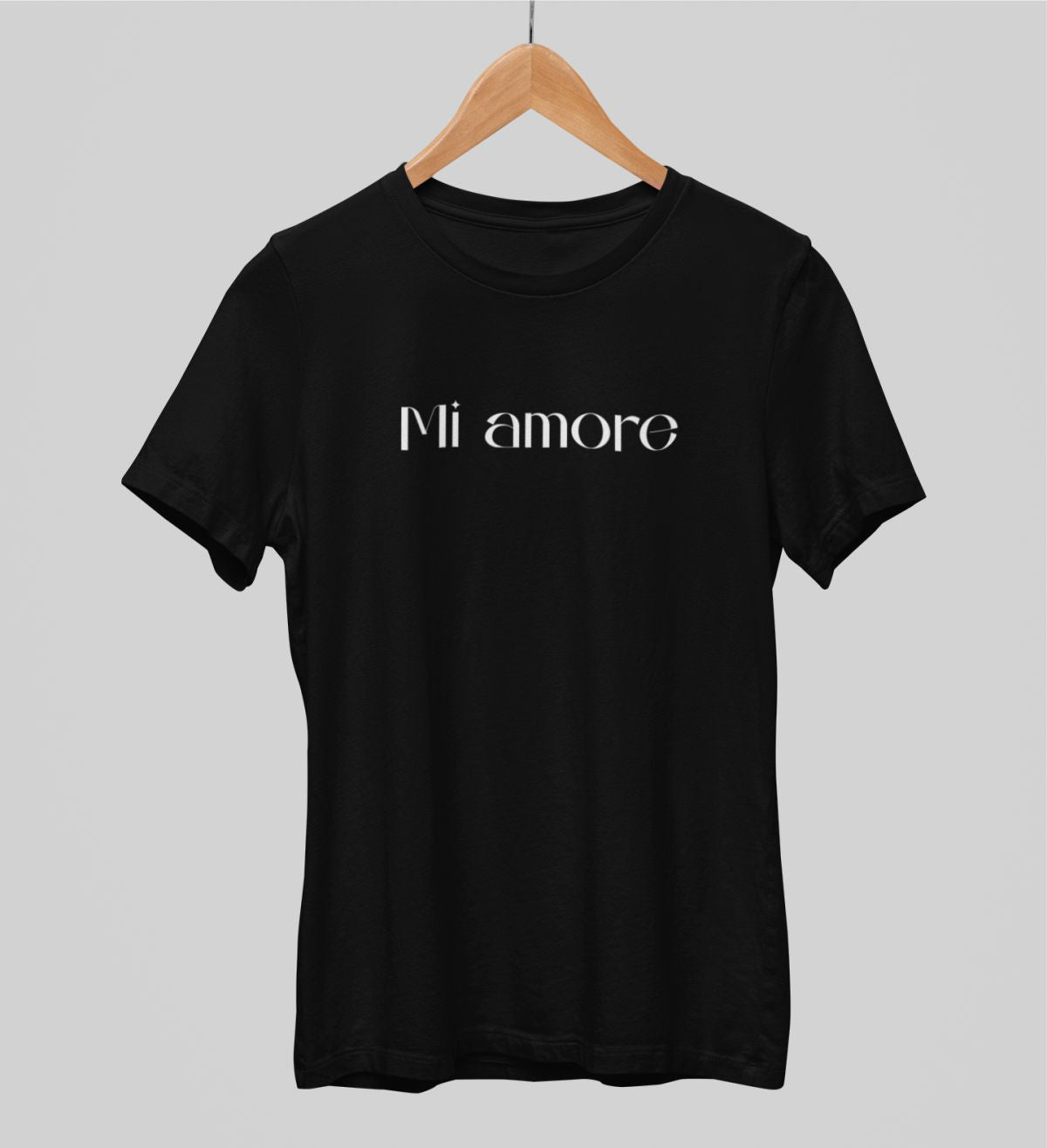 Čierne UNISEX tričko „Mi Amore“