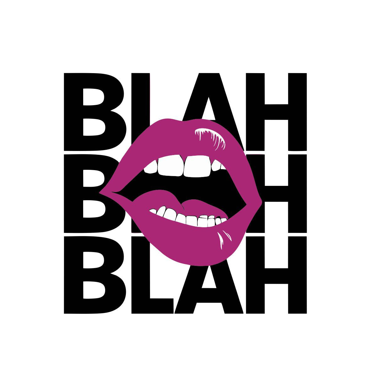 Biele UNISEX tričko „Blah“