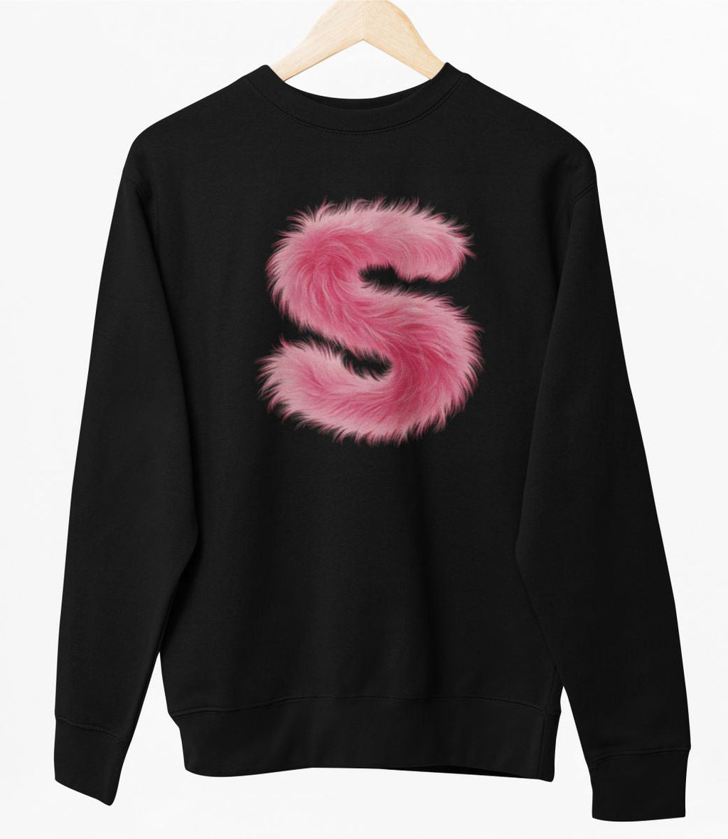 Čierny UNISEX pulóver „Písmeno S“