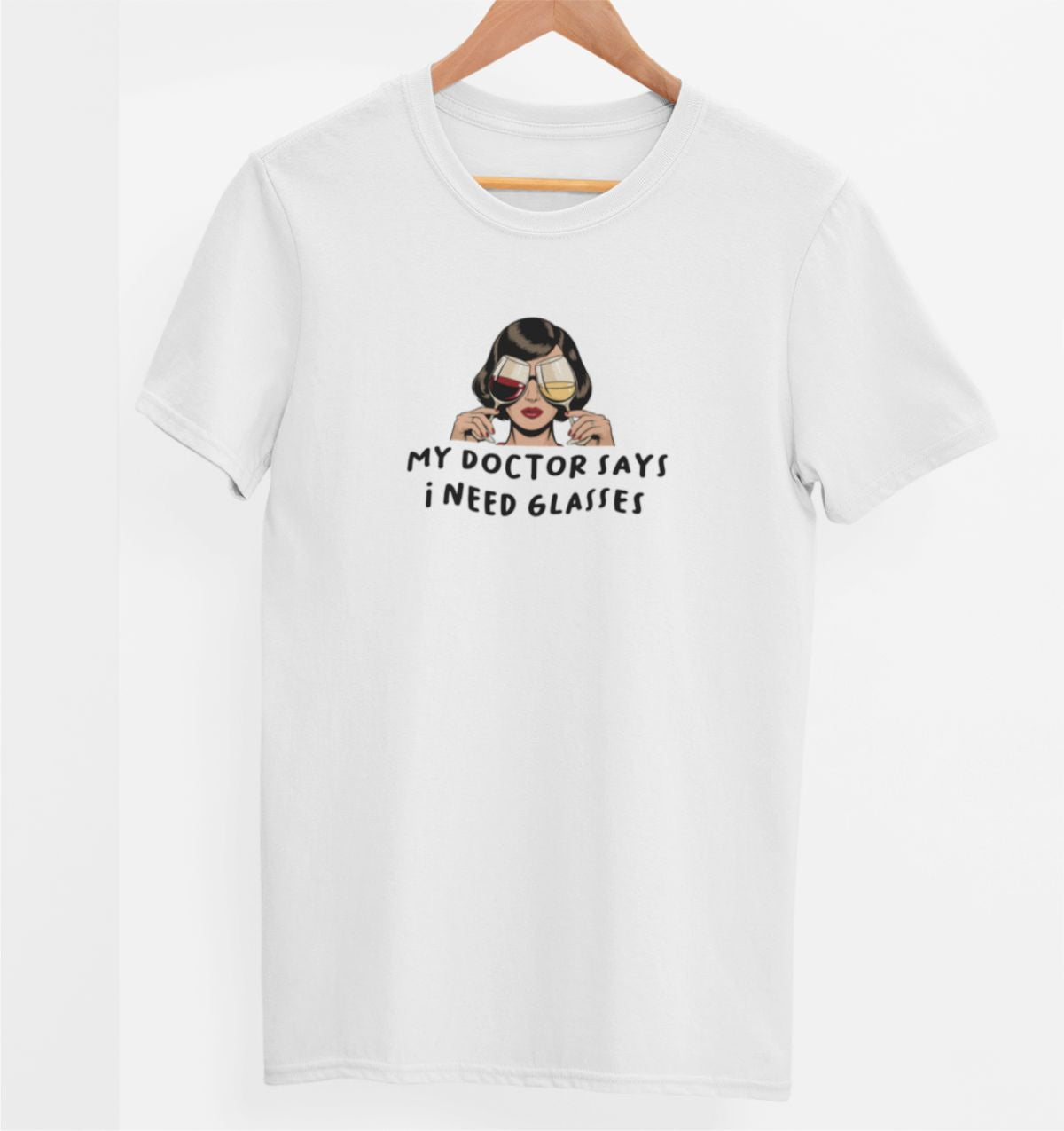 Biele UNISEX tričko „Môj lekár hovorí“