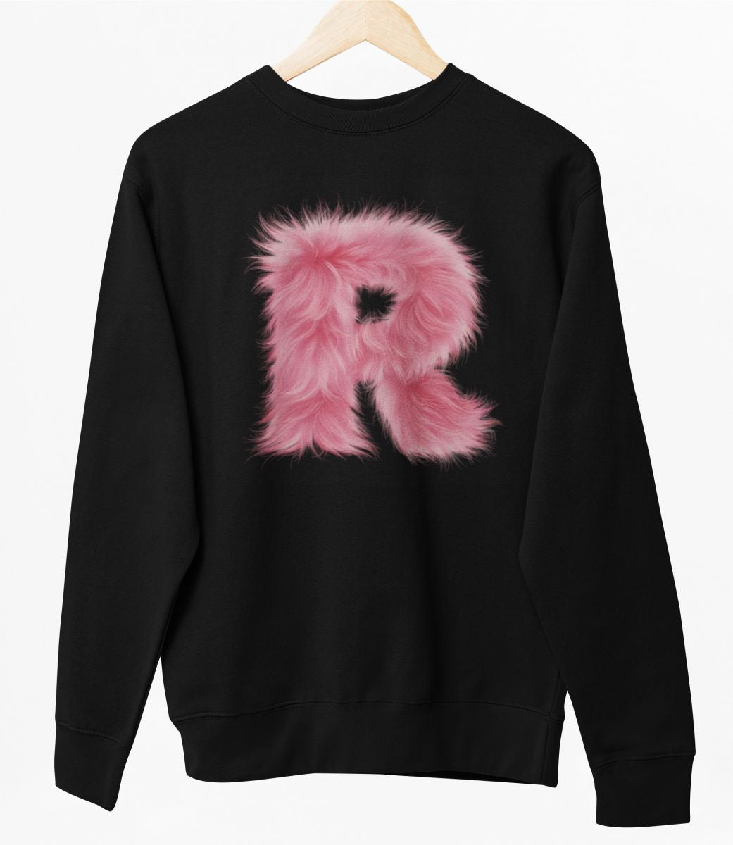 Čierny UNISEX pulóver „Písmeno R“