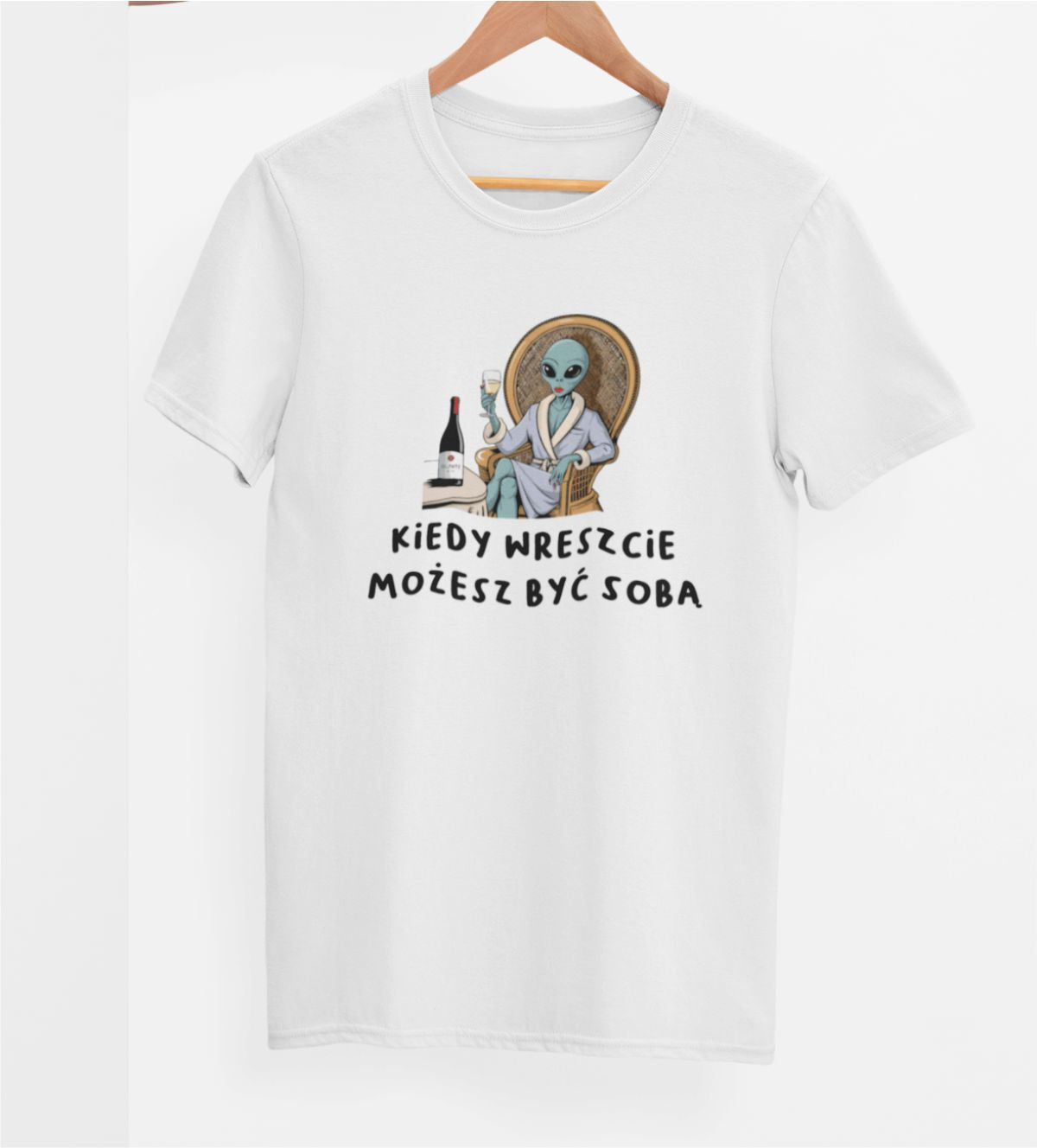 Biele UNISEX tričko „Keď konečne môžeš byť sám sebou“