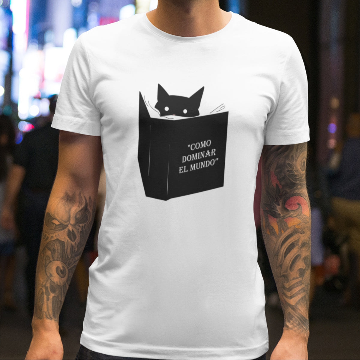 Biele UNISEX tričko „Como dominar el mundo“