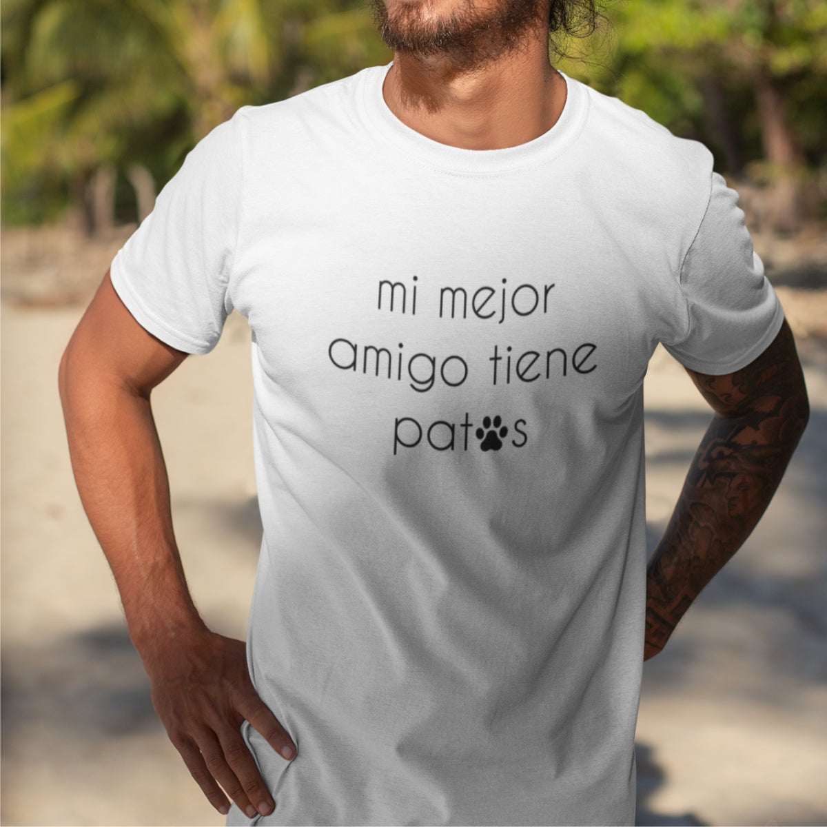 Biele UNISEX tričko „Mi mejor amigo“