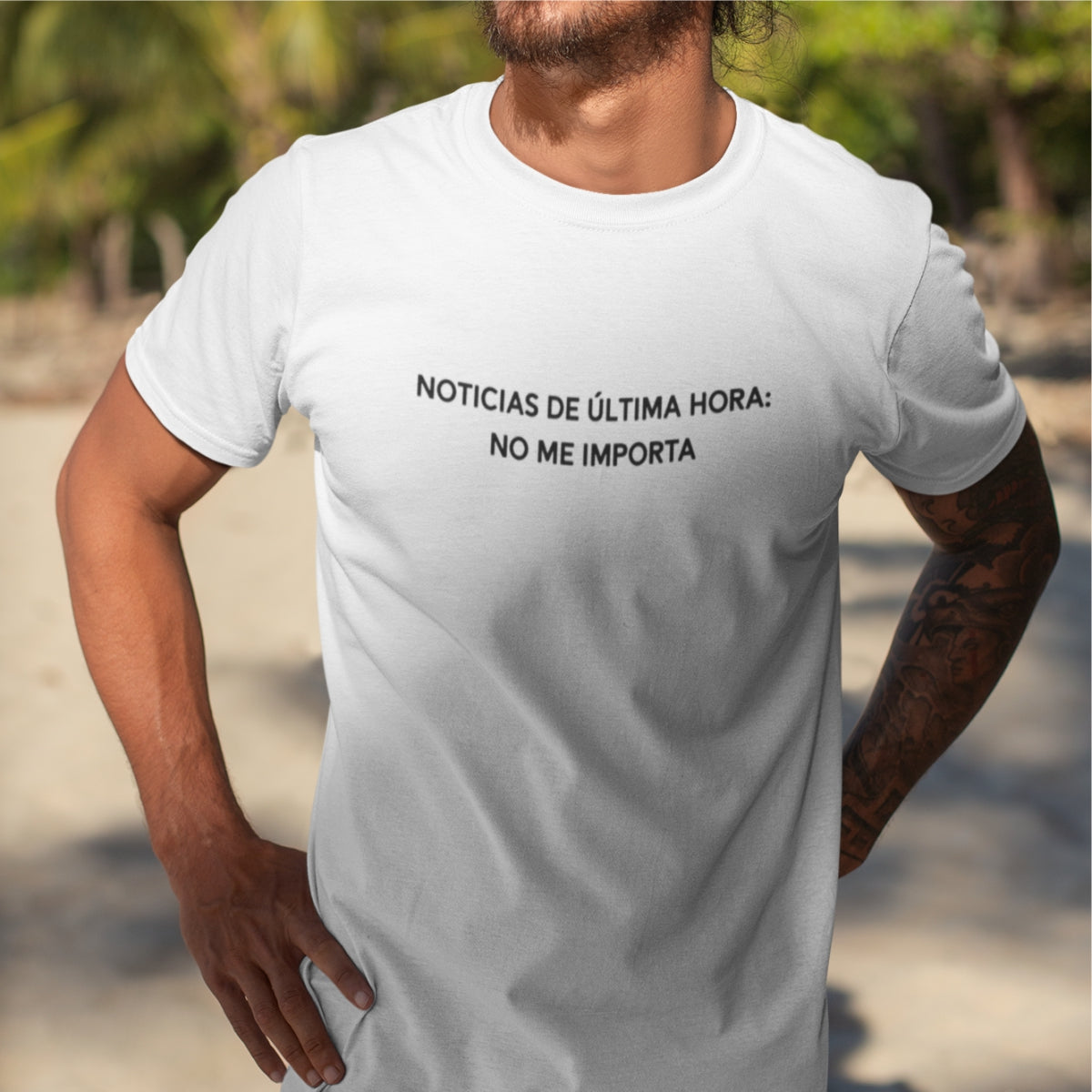 Biele UNISEX tričko „Noticias“