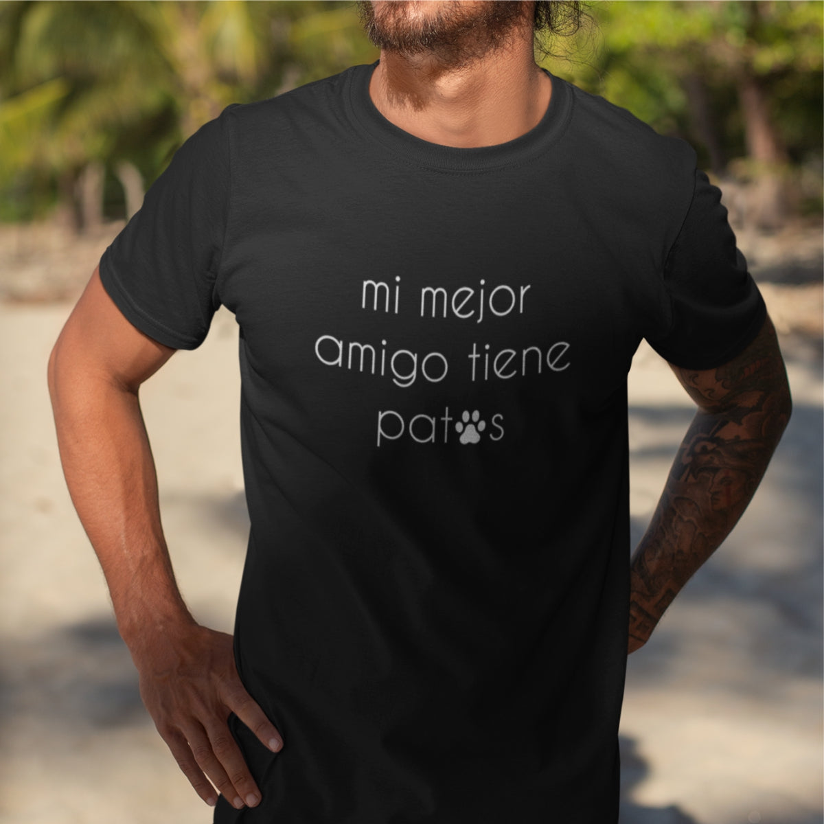 Čierne UNISEX tričko „Mi mejor amigo“