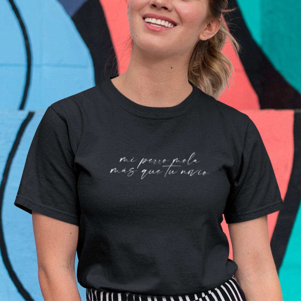 Čierne UNISEX tričko „Mi perro sabe“