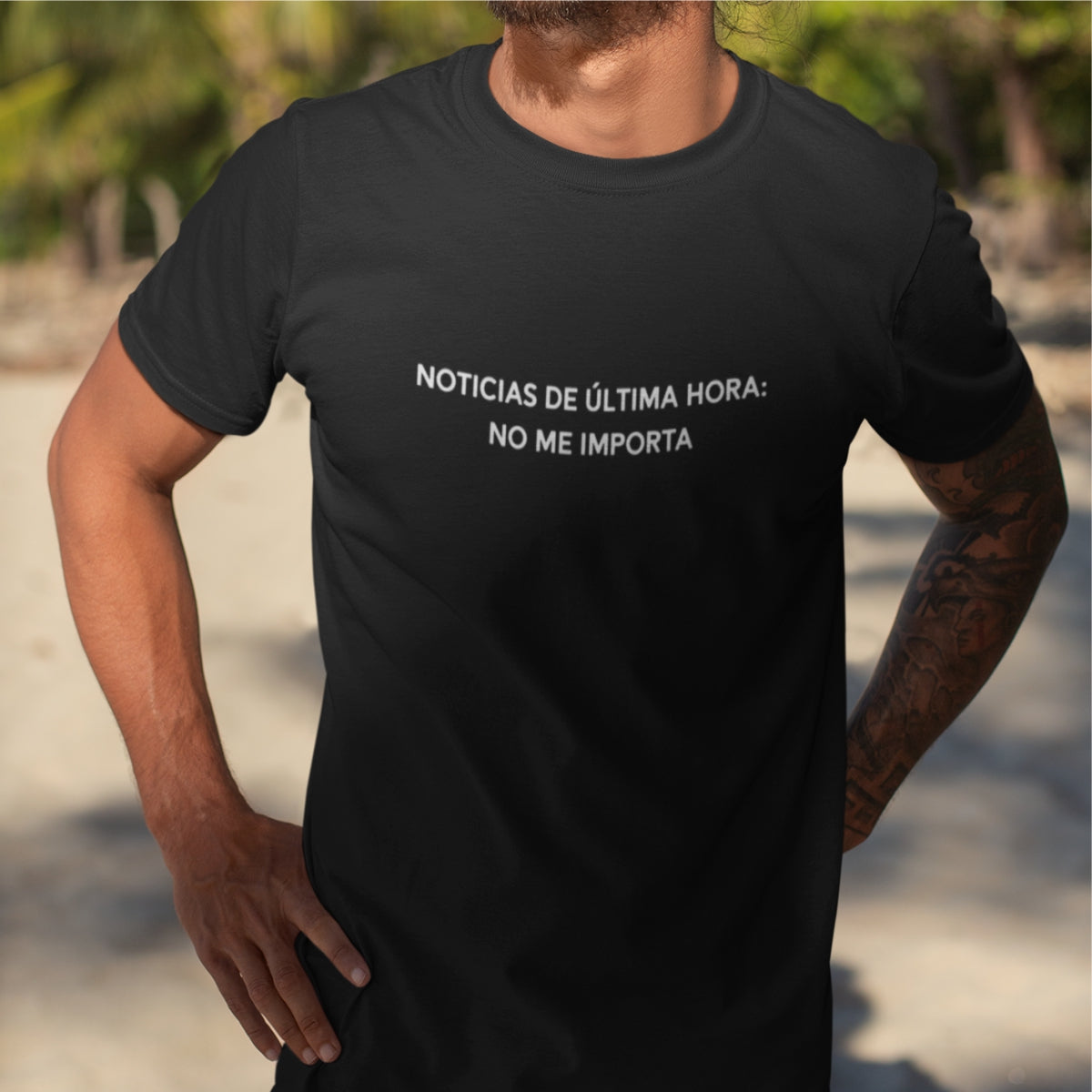 Čierne UNISEX tričko „Noticias“