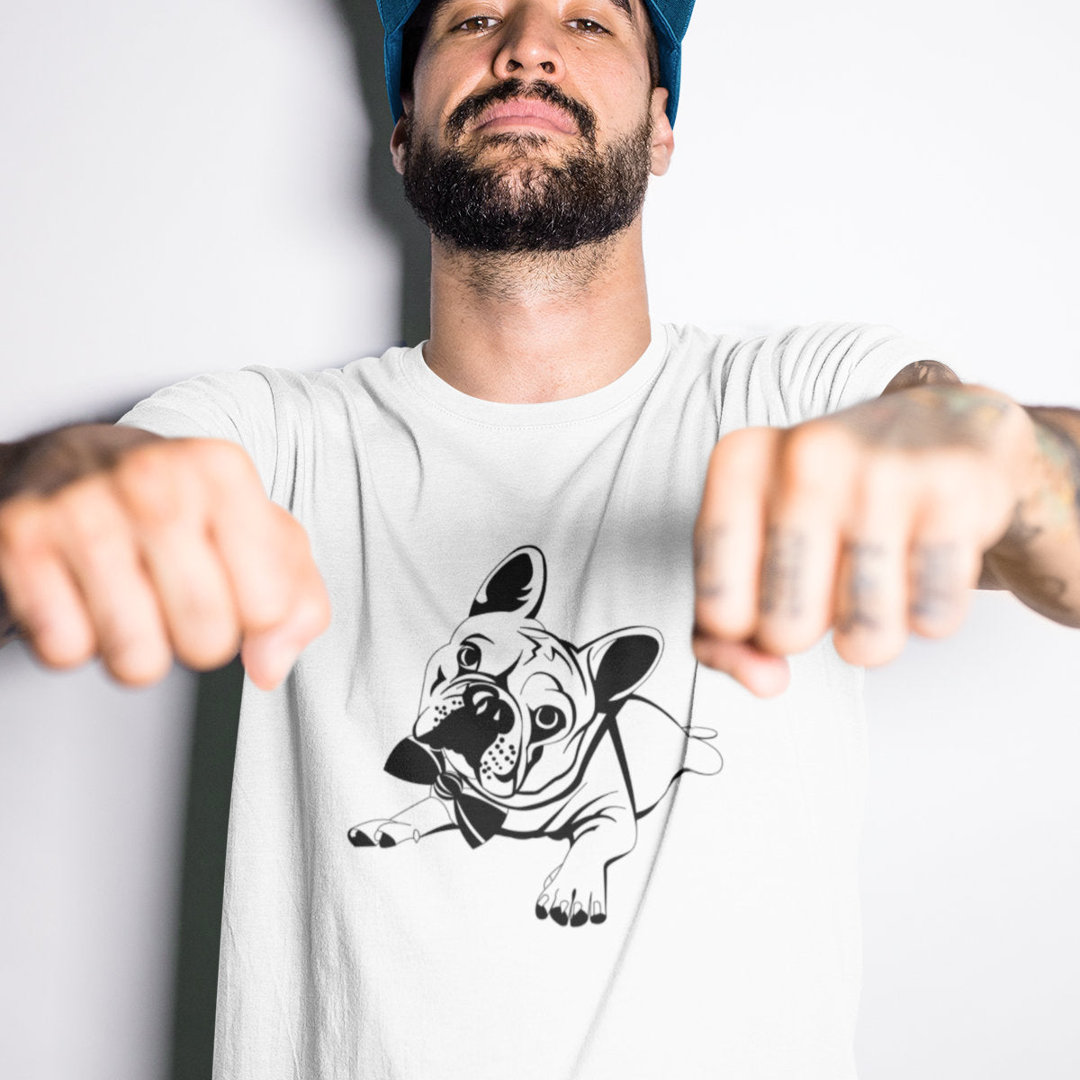 Biele tričko „French bulldog“