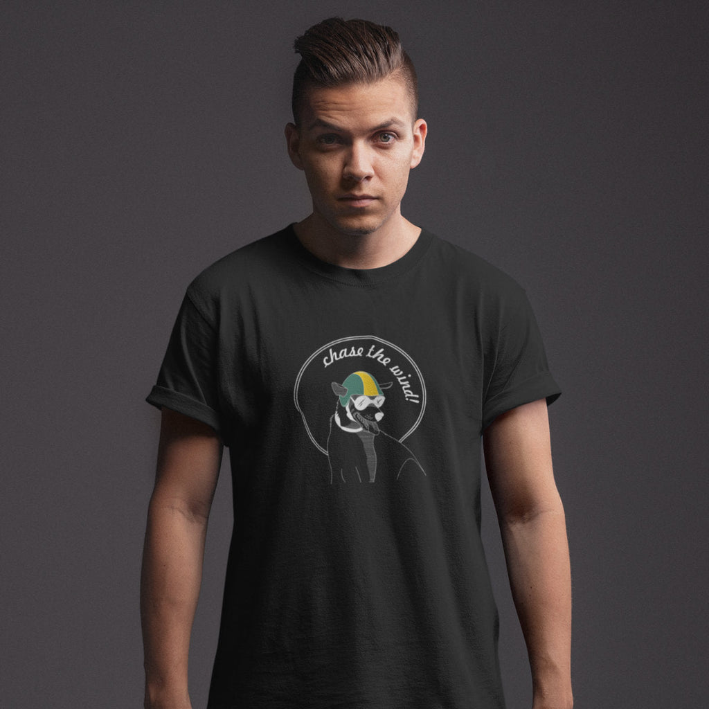 Čierne tričko „Chase the wind“