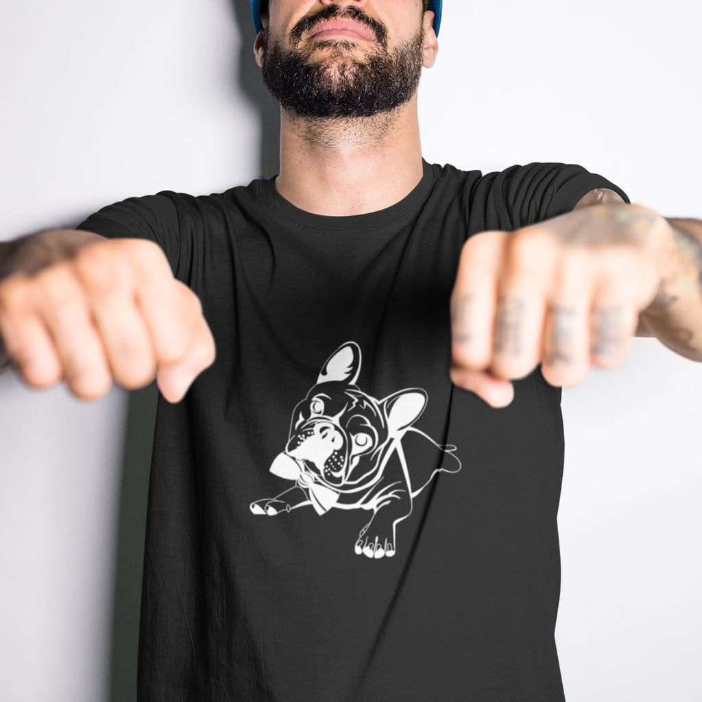 Čierne tričko „French bulldog“