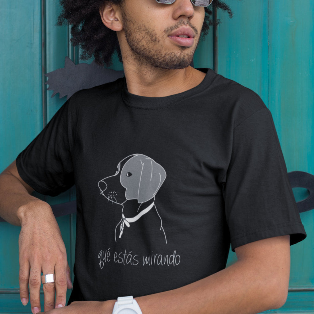 Čierne tričko „Why are you staring at me?“