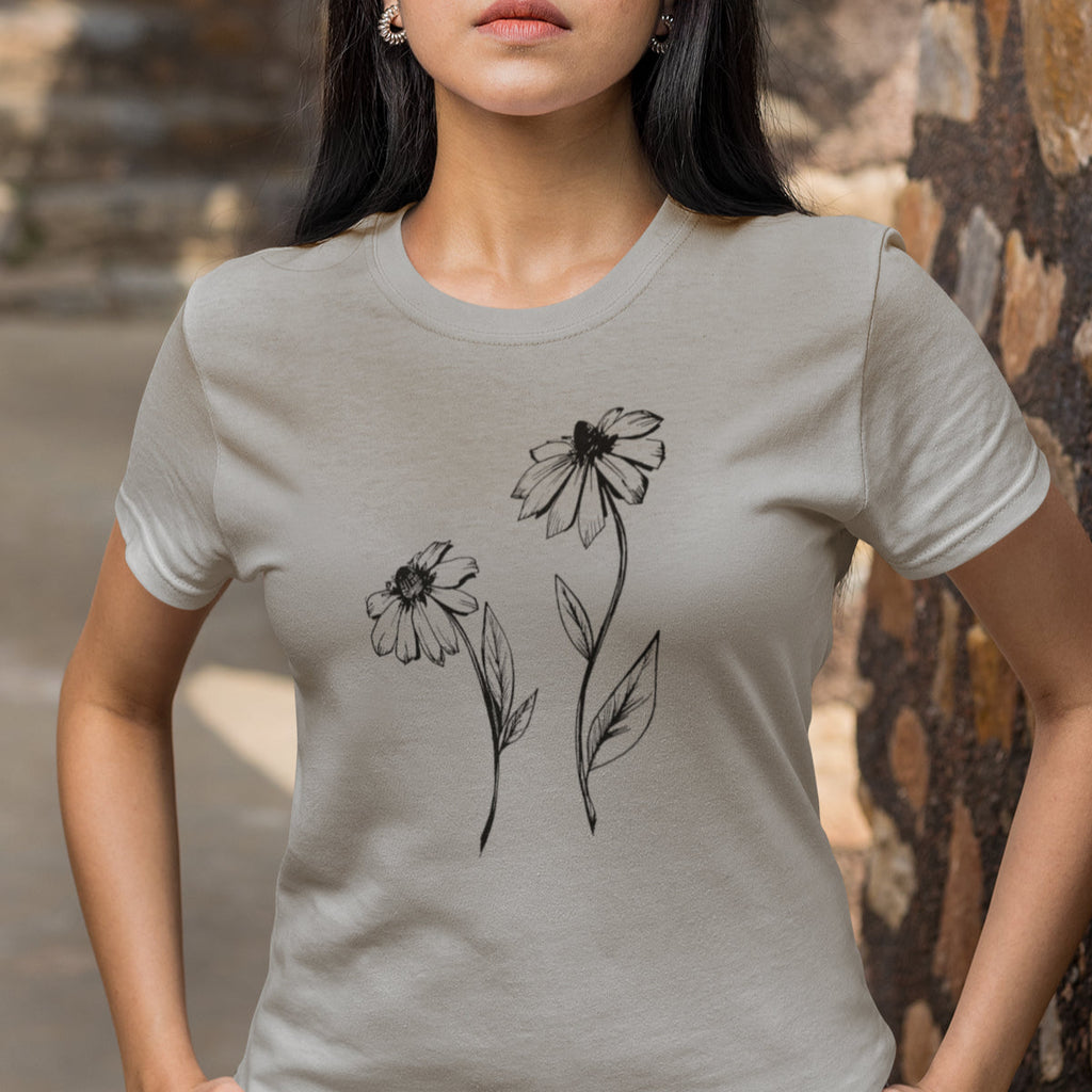 Grau meliertes T-Shirt Astern